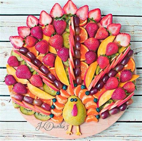 Turkey fruit platter | Thanksgiving fruit, Turkey fruit platter, Food art