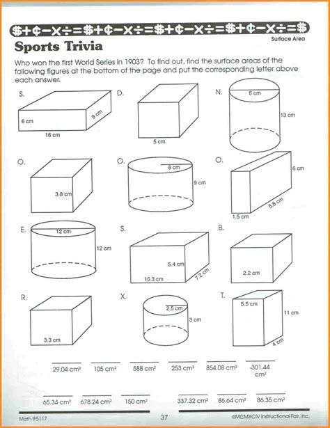 Surface area Worksheet 7th Grade | Volume worksheets, Mathematics worksheets, Area worksheets