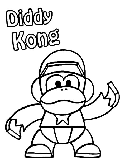 12 Diddy Kong Coloring Pages - ColoringPagesOnly.com