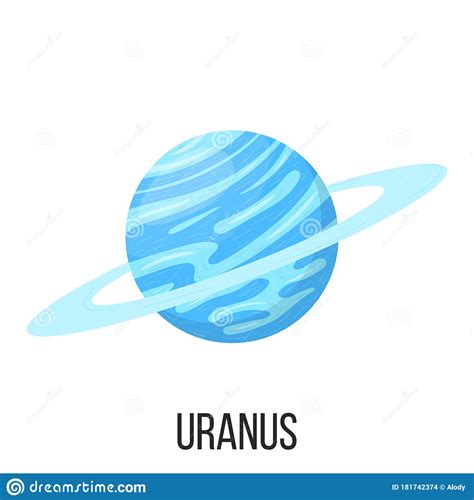 Uranus Planet Isolated on White Background. Planet of Solar System ...