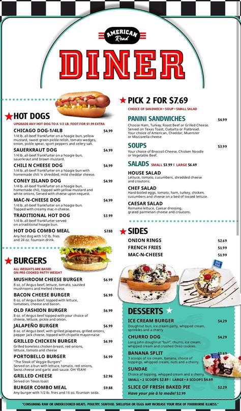 Menu - Napoleon OH's American Road Diner | Sirved