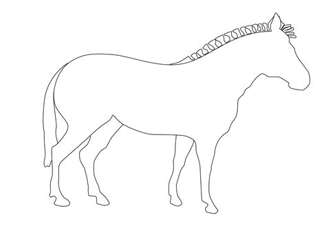 Zebra In Line Drawing - Cliparts.co