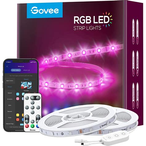 Govee LED Strip Lights 100ft, LED Lights For Bedroom, WiFi RGB LED Lights Work With Alexa And ...