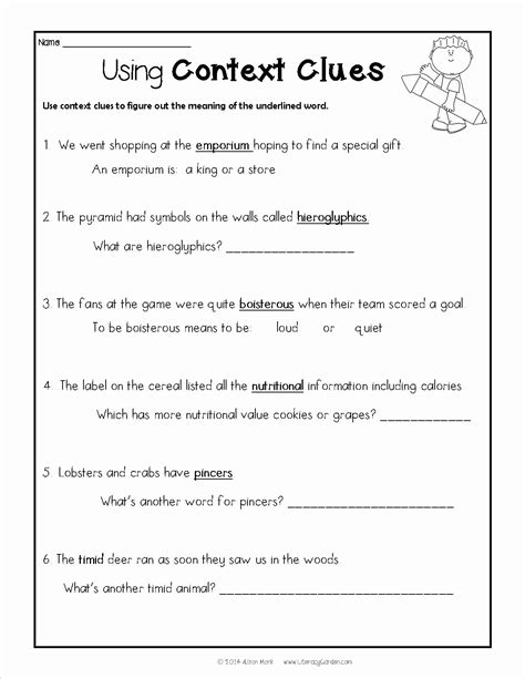 Diy 30 Discover Context Clues Worksheets Second Grade – Simple Template Design