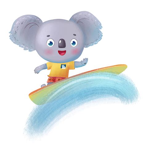 Character design for a children's surf school on Behance