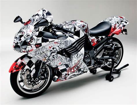 FELLERS Kawasaki ZX-14 wrapped with custom print on 3M vinyl | Motorlar