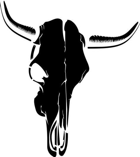 Longhorn Skull Stencil by Crafty Stencils | Skull stencil, Stencils ...