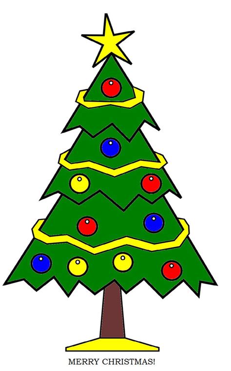 Xmas Tree Drawing | Free download on ClipArtMag