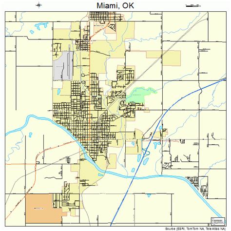 Miami Oklahoma Street Map 4048000