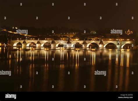 charles bridge at night Stock Photo - Alamy