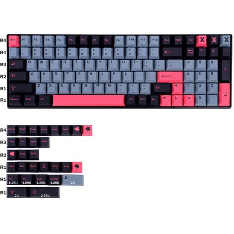 Buy 8008 Keycaps 129 Keys Cherry Profile PBT Keycaps Dye Sub Custom Set for Mechanical Keyboard ...