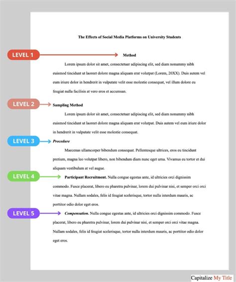 7th Edition APA Style: How to Use APA Headings in Your Paper - Capitalize My Title