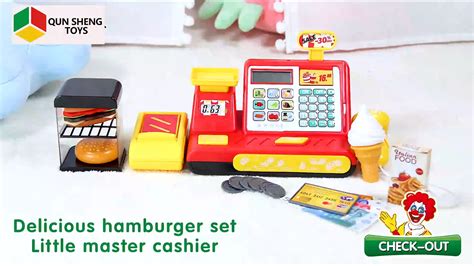 Qs Toy Cashier Toy Shopping Pretend Play Money Machine Supermarket Cash ...