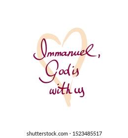 Hand Lettering Design Immanuel God Us Stock Vector (Royalty Free ...