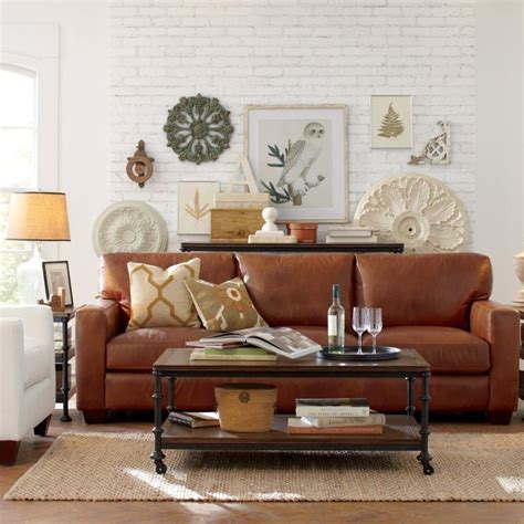 15 Dark Brown Leather Sofa Decorating Ideas | Brown living room, Farm house living room, Living ...