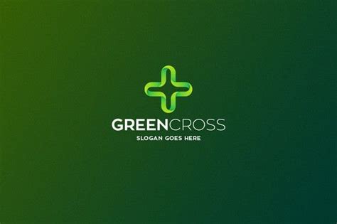 Green Cross Logo Template | Logo templates, Logo software, Business card logo