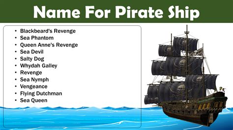 Pirate Ship Names: Good Name for Your Pirate Ship - Pet Names Vocab