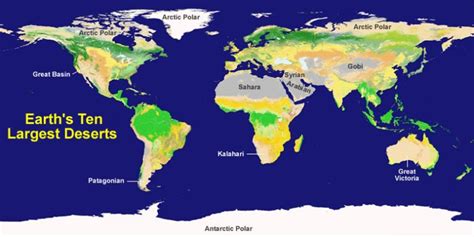 Major Deserts of the World: List and the Map