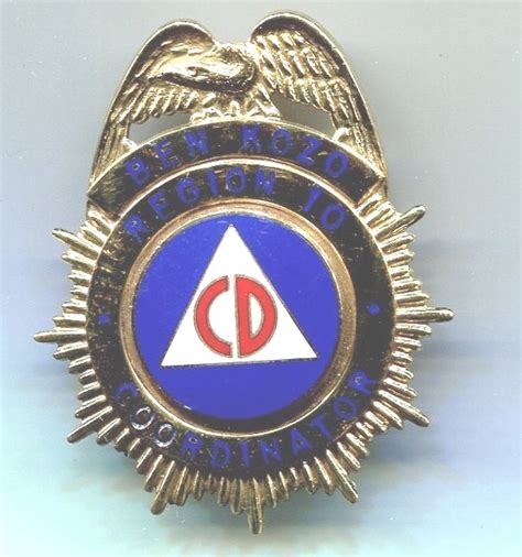 Civil Defense Region 10 Coordinator Badge | Collectors Weekly