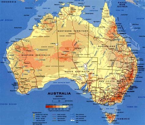 Recursos Didácticos de Ciencias Sociales: Mapas Físicos de Australia