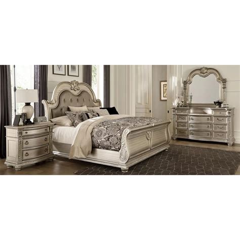 Luxury Modern Bedroom Furniture Set American Style Bedroom Set 4-pcs ...