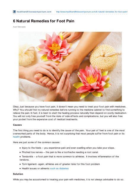 6 Natural Remedies for Foot Pain