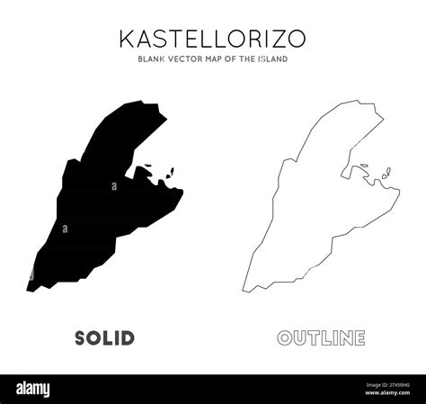 Kastellorizo map. Blank vector map of the Island. Borders of ...