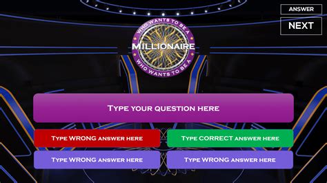 "Who Wants To Be A Millionaire" PowerPoint Quiz Game Show