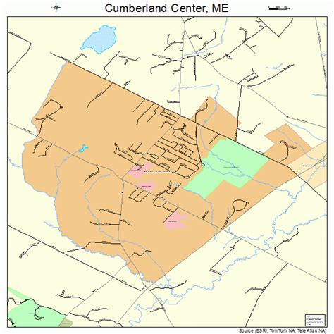 Cumberland Center Maine Street Map 2315500