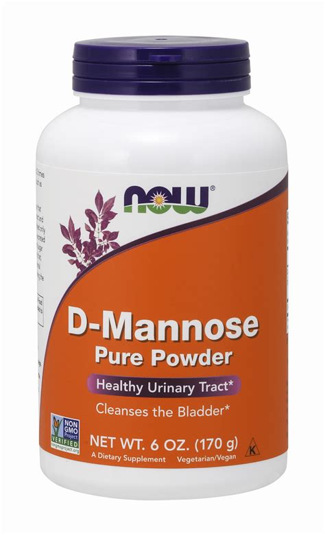 NOW Supplements, Certified Non-GMO, D-Mannose Powder, 6-Ounce - Walmart.com