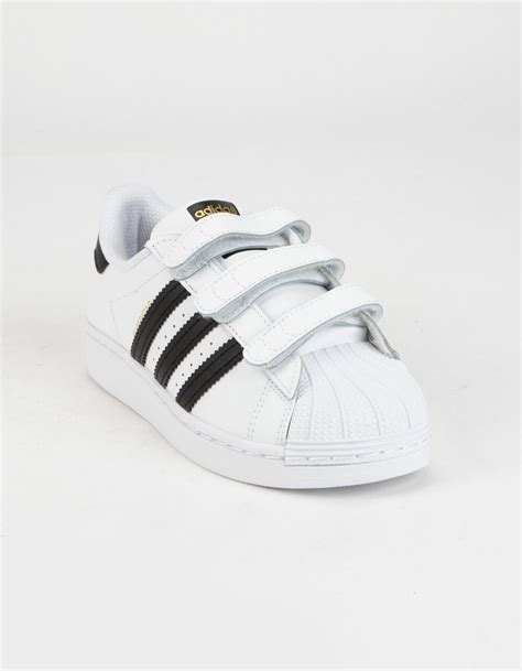 ADIDAS Superstar Kids Velcro Shoes - WHITE/BLACK | Tillys