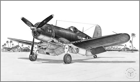 F4U Corsair | Premium Print – Aviation Illustrations