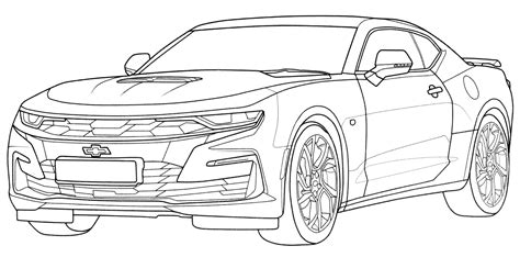 Camaro Chevrolet Coloring Pages Clipartmag Drawing Sketch Coloring Page