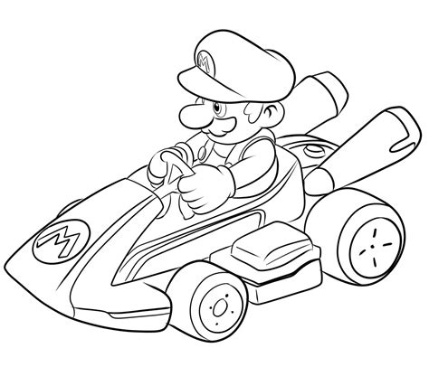 Coloriage 05 de Mario Kart