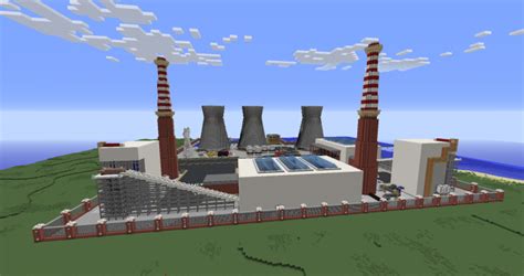 (Fairly) Realistic Coal Thermoelectric Power Plant (Schematic file is BACK!!!) Minecraft Map