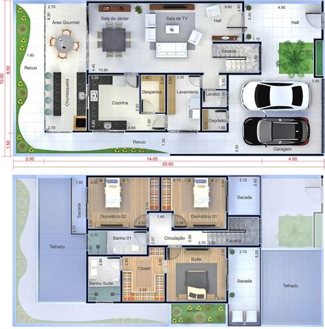 Plantas de Casas com 3 Quartos: +80 Projetos Variados para 2024