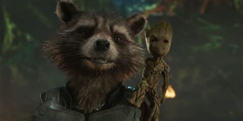 Groot and Rocket Raccoon without visual effects - Business Insider