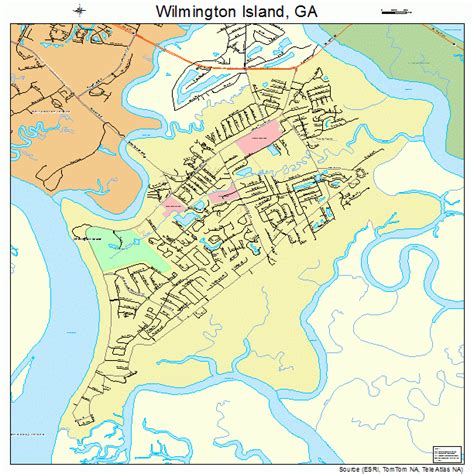 Wilmington Island Georgia Street Map 1383168