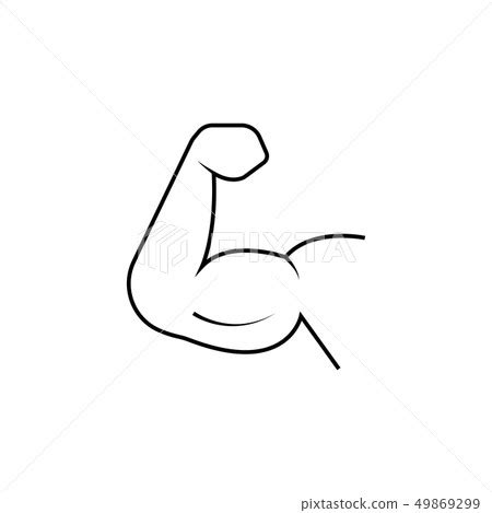 Strong icon. Muscles black on white background - Stock Illustration ...