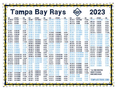 Rays Baseball Schedule 2024 - Eilis Harlene