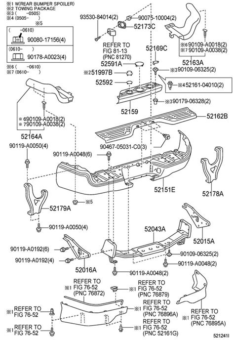 2010 TOYOTA TACOMA Bumper Face Bar (Rear). W/o SR5 package, w/o X ...