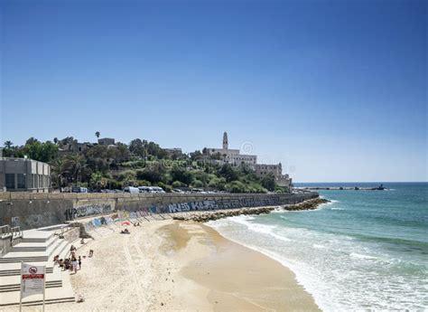 Beach in Jaffa Yafo Old Town of Tel Aviv Israel Editorial Photo - Image ...