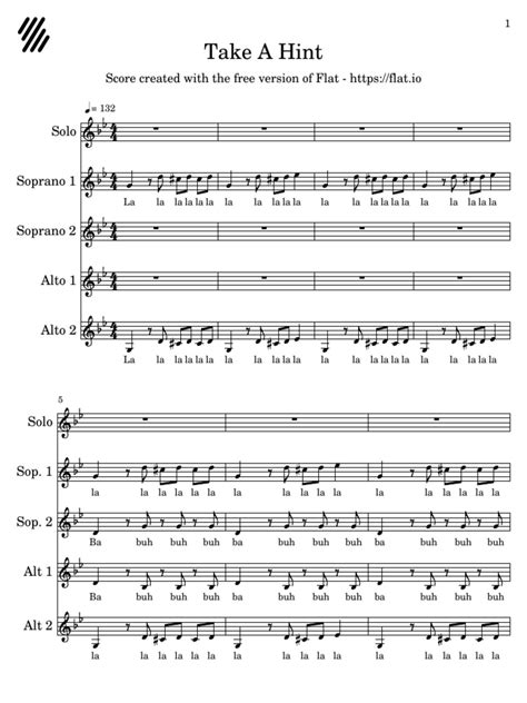 Take A Hint | PDF | Singing | Vocal Music