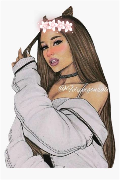 Cute Ariana Grande Drawings, HD Png Download - kindpng