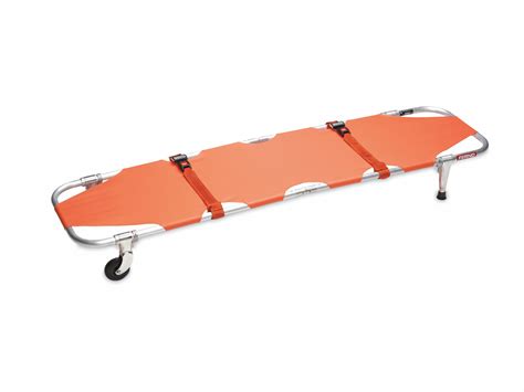 FERNO Stretcher, 74 in Length, 19 in Width, 8 in Height, Orange, 350 lb Weight Capacity ...