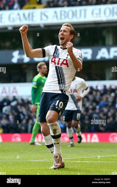 Tottenham Hotspur's Harry Kane celebrates scoring their fourth goal of ...