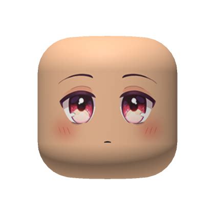 Cute Anime Face (light skintone w/ blush) | Roblox Item - Rolimon's