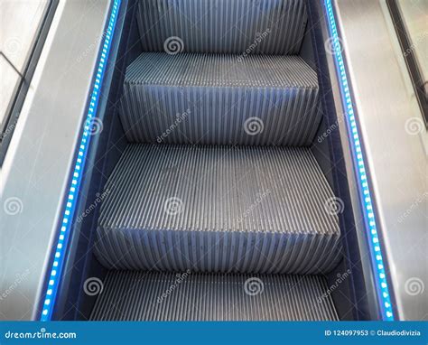 Escalator steps detail stock image. Image of gray, escalator - 124097953