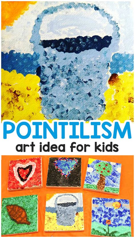 Georges Seurat Pointillism Art Lesson for Kids - Easy Peasy and Fun