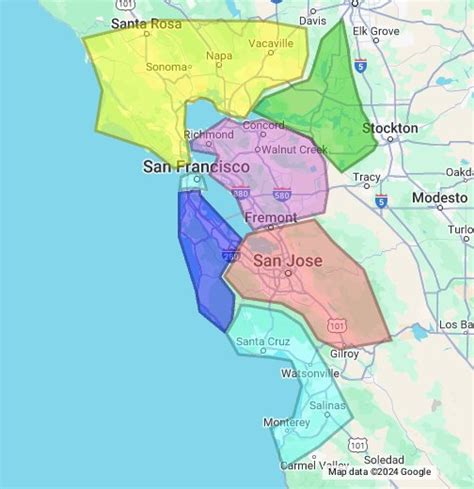 San Francisco Bay Area Map - Map Of Zip Codes